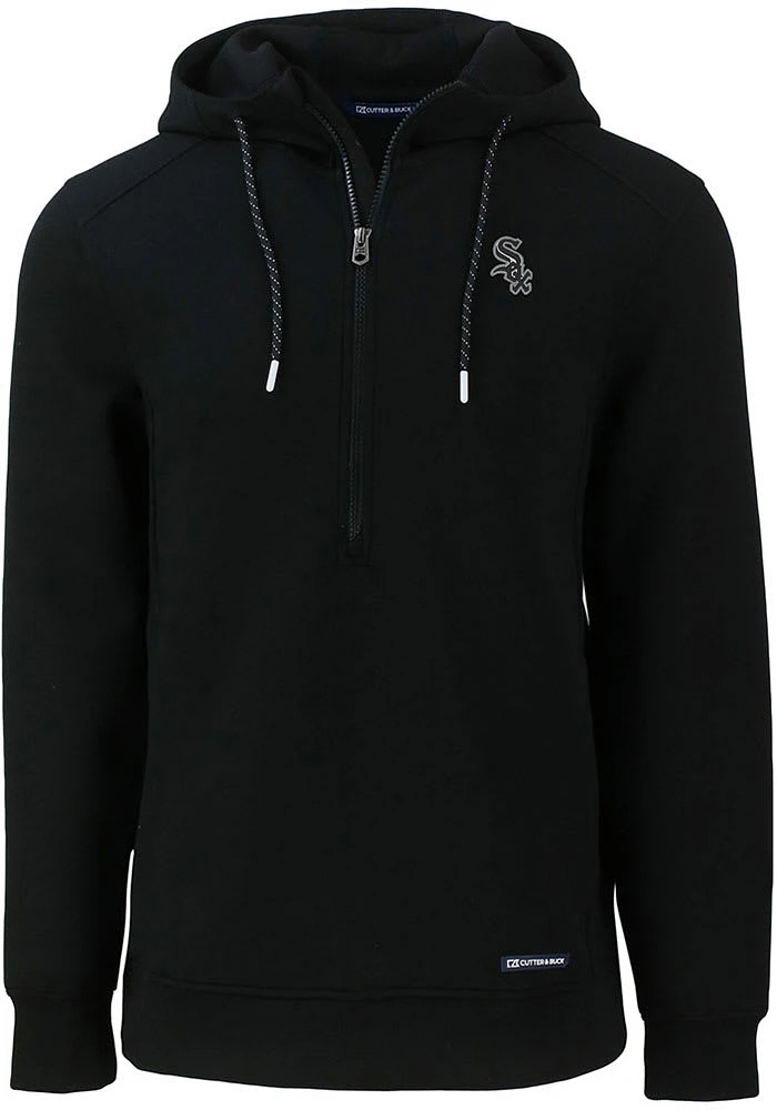 Cutter and Buck Chicago White Sox Mens Black Roam Long Sleeve Hoodie