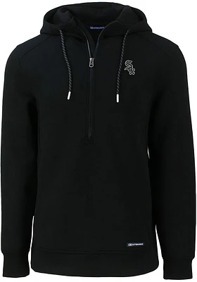 Cutter and Buck Chicago White Sox Mens Black Roam Long Sleeve Hoodie