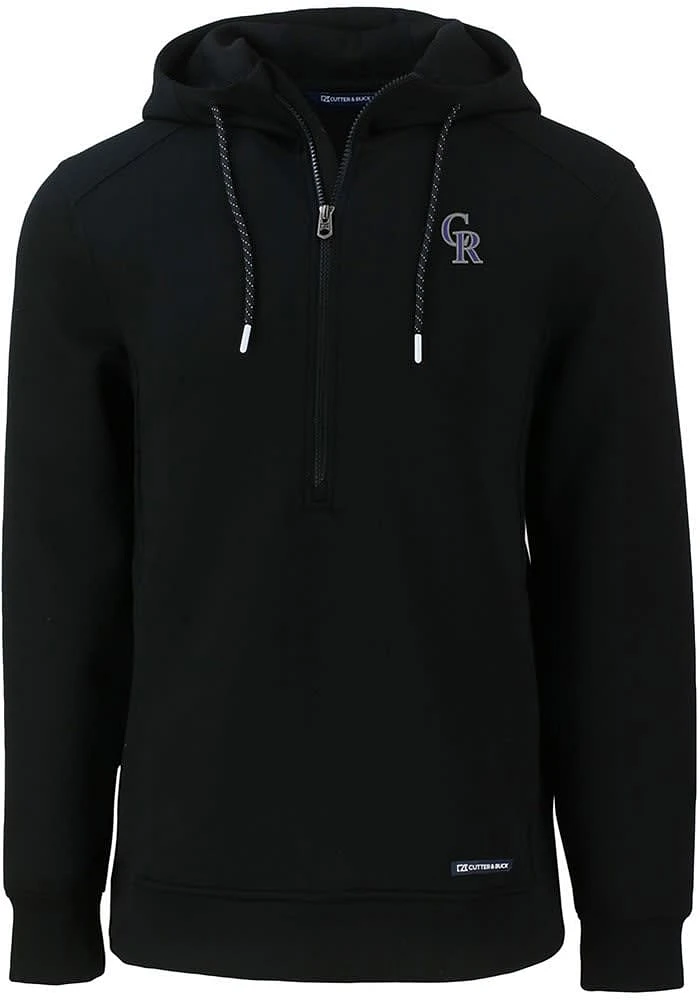Cutter and Buck Colorado Rockies Mens Black Roam Long Sleeve Hoodie