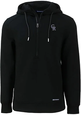 Cutter and Buck Colorado Rockies Mens Black Roam Long Sleeve Hoodie