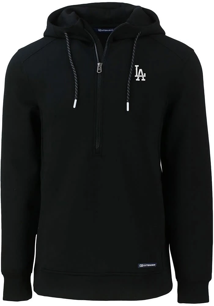 Cutter and Buck Los Angeles Dodgers Mens Black Roam Long Sleeve Hoodie