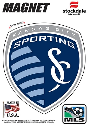 Sporting Kansas City 3x5 Primary Logo Car Magnet - Blue