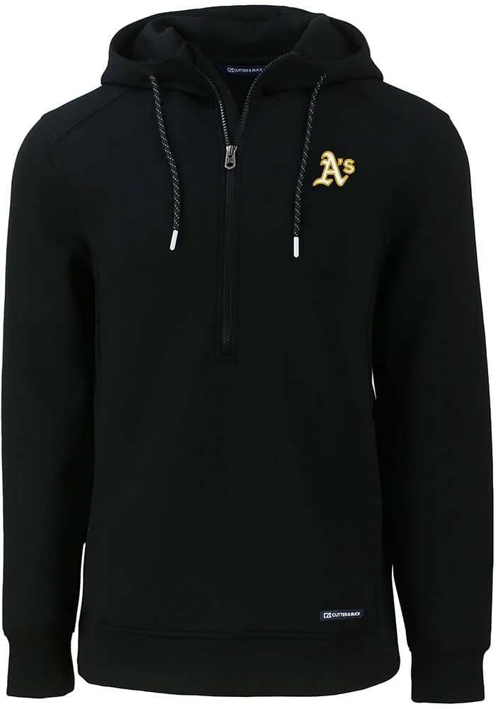 Cutter and Buck Oakland Athletics Mens Black Roam Long Sleeve Hoodie