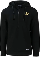 Cutter and Buck Oakland Athletics Mens Black Roam Long Sleeve Hoodie