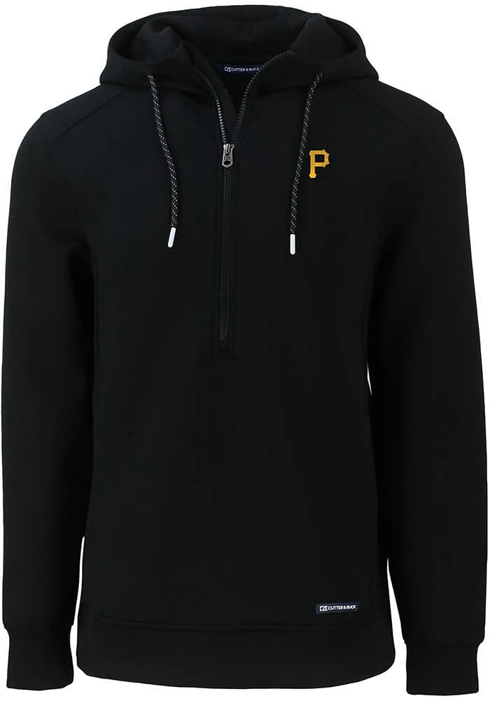 Cutter and Buck Pittsburgh Pirates Mens Black Roam Long Sleeve Hoodie