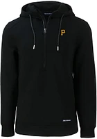 Cutter and Buck Pittsburgh Pirates Mens Black Roam Long Sleeve Hoodie