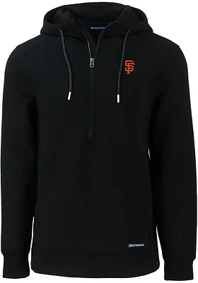 Cutter and Buck San Francisco Giants Mens Black Roam Long Sleeve Hoodie
