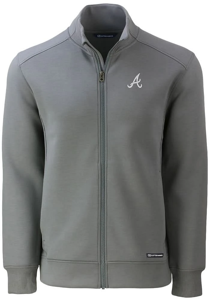Cutter and Buck Atlanta Braves Mens Grey Roam Light Weight Jacket