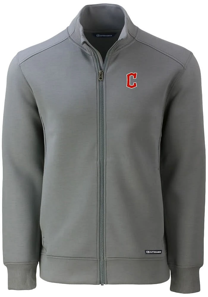 Cutter and Buck Cleveland Guardians Mens Grey C Logo Roam Light Weight Jacket