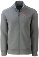 Cutter and Buck Cleveland Guardians Mens Grey C Logo Roam Light Weight Jacket