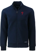 Cutter and Buck Philadelphia Phillies Mens Navy Blue Roam Light Weight Jacket