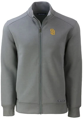 Cutter and Buck San Diego Padres Mens Grey Roam Light Weight Jacket