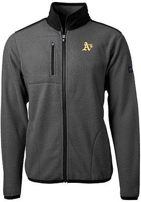 Cutter and Buck Oakland Athletics Mens Cascade Eco Sherpa Light Weight Jacket