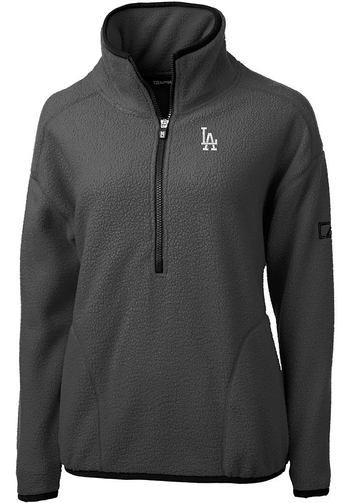 Cutter and Buck Los Angeles Dodgers Womens Cascade Eco Sherpa Qtr Zip
