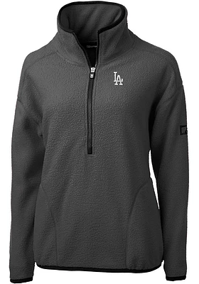 Cutter and Buck Los Angeles Dodgers Womens Cascade Eco Sherpa Qtr Zip