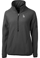 Cutter and Buck Los Angeles Dodgers Womens Cascade Eco Sherpa Qtr Zip