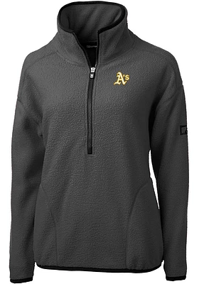 Cutter and Buck Oakland Athletics Womens Cascade Eco Sherpa Qtr Zip