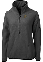 Cutter and Buck Pittsburgh Pirates Womens Cascade Eco Sherpa Qtr Zip