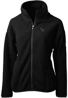 Cutter and Buck Colorado Rockies Womens Black Cascade Eco Sherpa Long Sleeve Full Zip Jacket