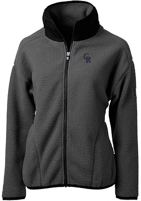 Cutter and Buck Colorado Rockies Womens Cascade Eco Sherpa Long Sleeve Full Zip Jacket
