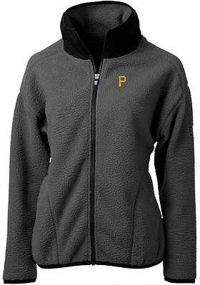 Cutter and Buck Pittsburgh Pirates Womens Cascade Eco Sherpa Long Sleeve Full Zip Jacket