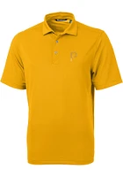 Cutter and Buck Pittsburgh Pirates Mens Gold Virtue Short Sleeve Polo