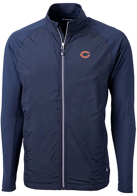 Cutter and Buck Chicago Bears Mens Navy Blue Adapt Medium Weight Jacket