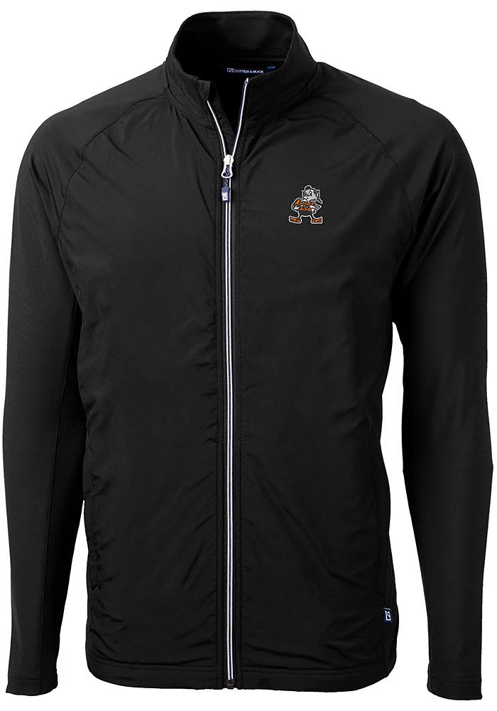Cutter and Buck Cleveland Browns Mens Black Adapt Medium Weight Jacket