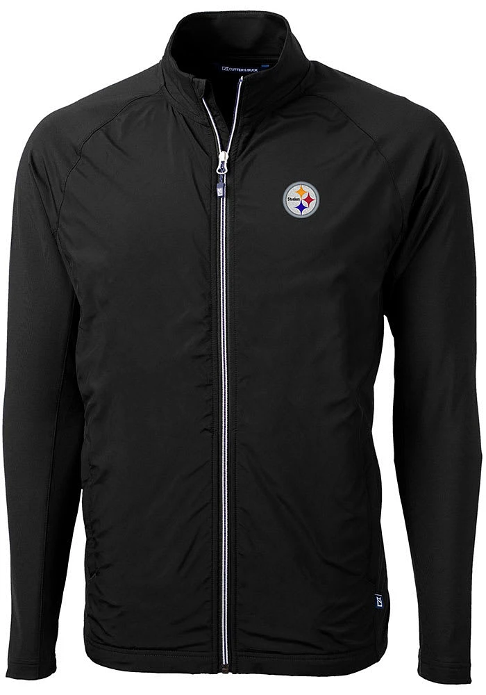 Cutter and Buck Pittsburgh Steelers Mens Black Adapt Medium Weight Jacket