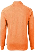 Cutter and Buck Cincinnati Bengals Mens Orange Adapt Heathered Long Sleeve 1/4 Zip Pullover