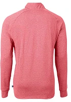 Cutter and Buck Kansas City Chiefs Mens Red Adapt Heathered Long Sleeve Qtr Zip Pullover