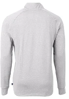 Cutter and Buck Cleveland Browns Mens Grey Adapt Heathered Long Sleeve Qtr Zip Pullover