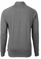Cutter and Buck Pittsburgh Steelers Mens Black Adapt Heathered Long Sleeve Qtr Zip Pullover