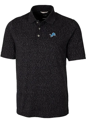 Cutter and Buck Detroit Lions Mens Advantage Space Dye Short Sleeve Polo
