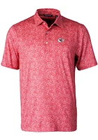 Cutter and Buck Kansas City Chiefs Mens Red Pike Constellation Print Short Sleeve Polo