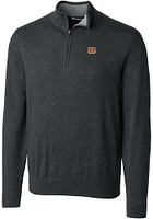 Cutter and Buck Cincinnati Bengals Mens Black Lakemont Long Sleeve Qtr Zip Pullover