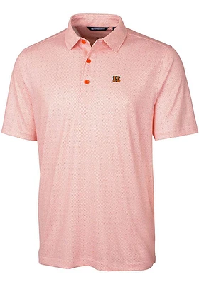 Cutter and Buck Cincinnati Bengals Mens Pike Double Dot Short Sleeve Polo