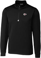 Cutter and Buck Kansas City Chiefs Mens Traverse Long Sleeve Qtr Zip Pullover