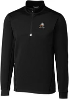 Cutter and Buck Cleveland Browns Mens Black Traverse Long Sleeve Qtr Zip Pullover