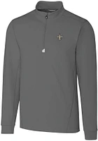 Cutter and Buck New Orleans Saints Mens Traverse Long Sleeve Qtr Zip Pullover