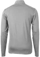 Cutter and Buck Detroit Lions Mens Grey Virtue Long Sleeve Qtr Zip Pullover