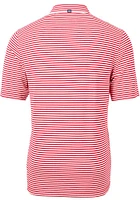 Cutter and Buck Kansas City Chiefs Mens Red Virtue Stripe Short Sleeve Polo