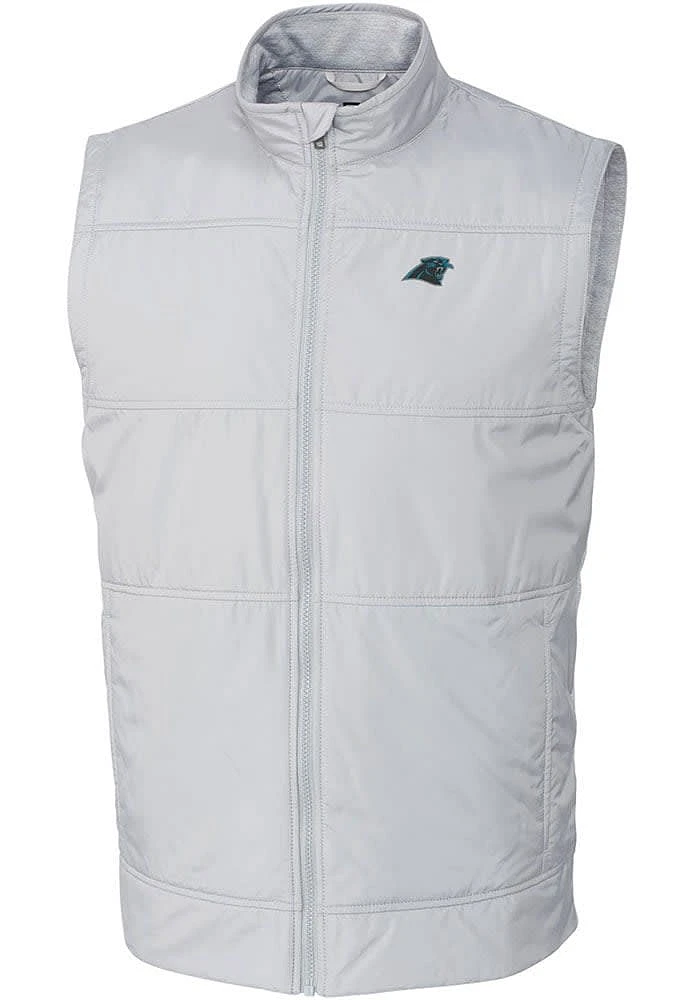 Cutter and Buck Carolina Panthers Mens Grey Stealth Sleeveless Jacket