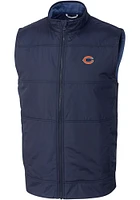 Cutter and Buck Chicago Bears Mens Navy Blue Stealth Sleeveless Jacket