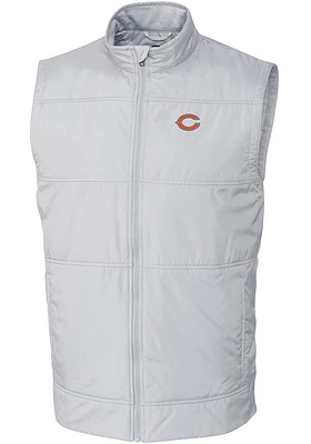 Cutter and Buck Chicago Bears Mens Grey Stealth Sleeveless Jacket