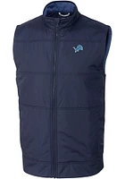 Cutter and Buck Detroit Lions Mens Navy Blue Stealth Sleeveless Jacket