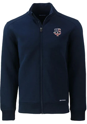 Cutter and Buck Minnesota Twins Mens Navy Blue Americana Roam Light Weight Jacket
