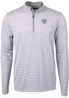 Cutter and Buck Butler Bulldogs Mens Grey Virtue Eco Pique Big Tall Qtr Zip