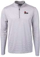 Cutter and Buck Central Missouri Mules Mens Grey Virtue Eco Pique Big Tall Qtr Zip