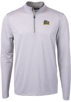 Cutter and Buck Drexel Dragons Mens Grey Virtue Eco Pique Big Tall Qtr Zip